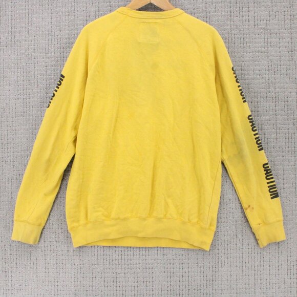 Foureyes Sweatshirt Mens Yellow Large L Pullover Anime Graphic Art Cotton Y2k - Picture 8 of 10